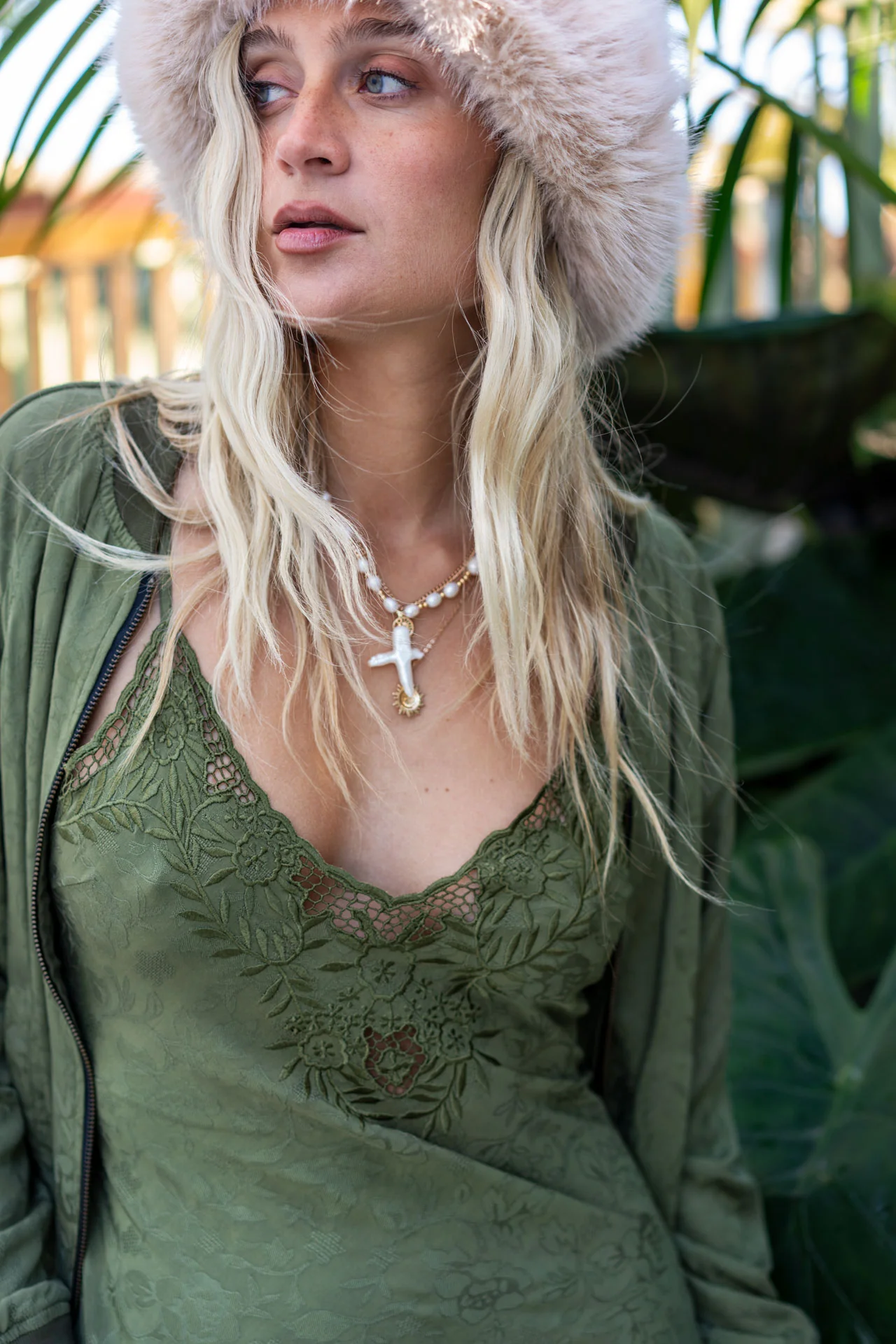 Bella Mini Dress - Olive - Image 3