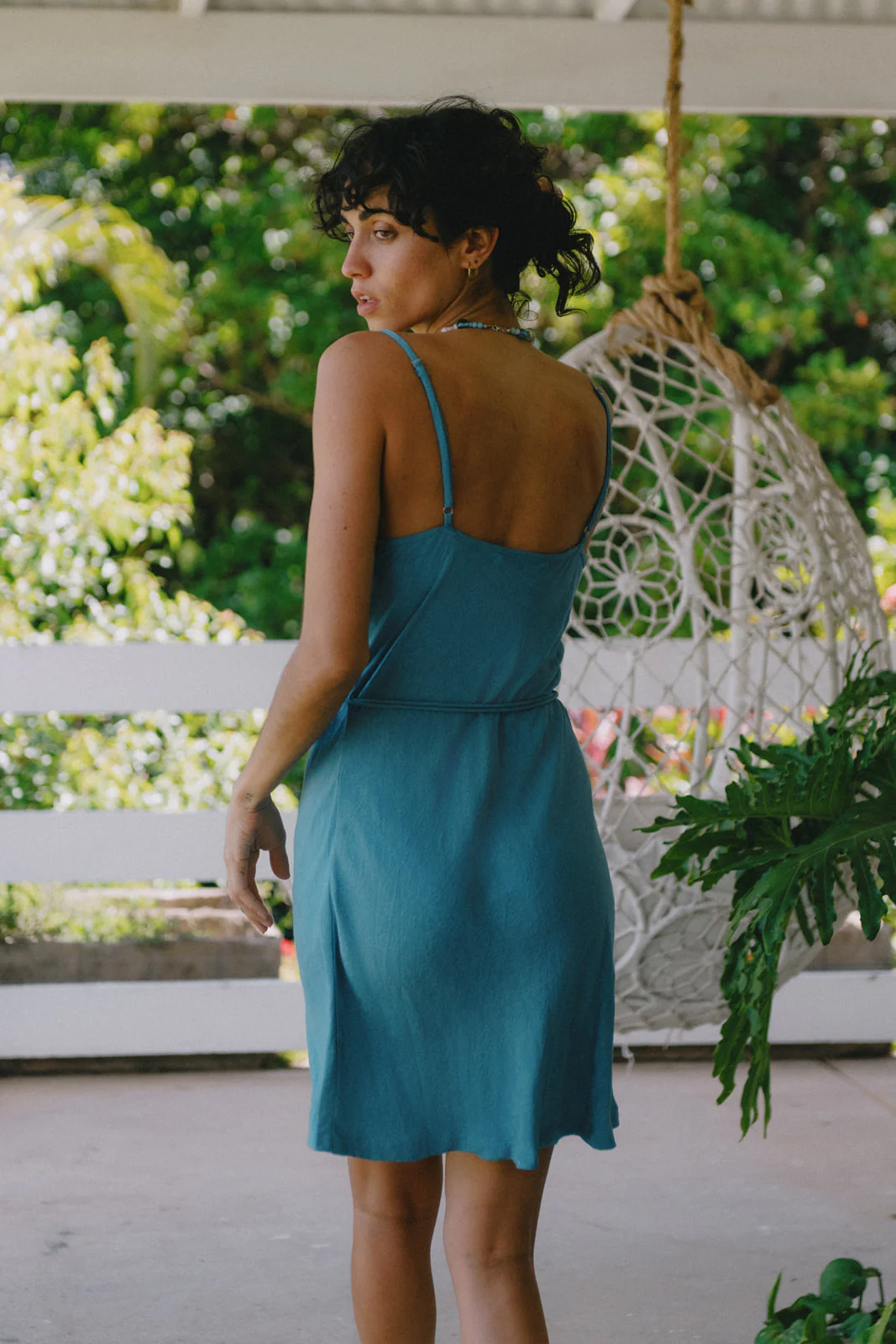Bella Mini Dress - Teal - Image 2