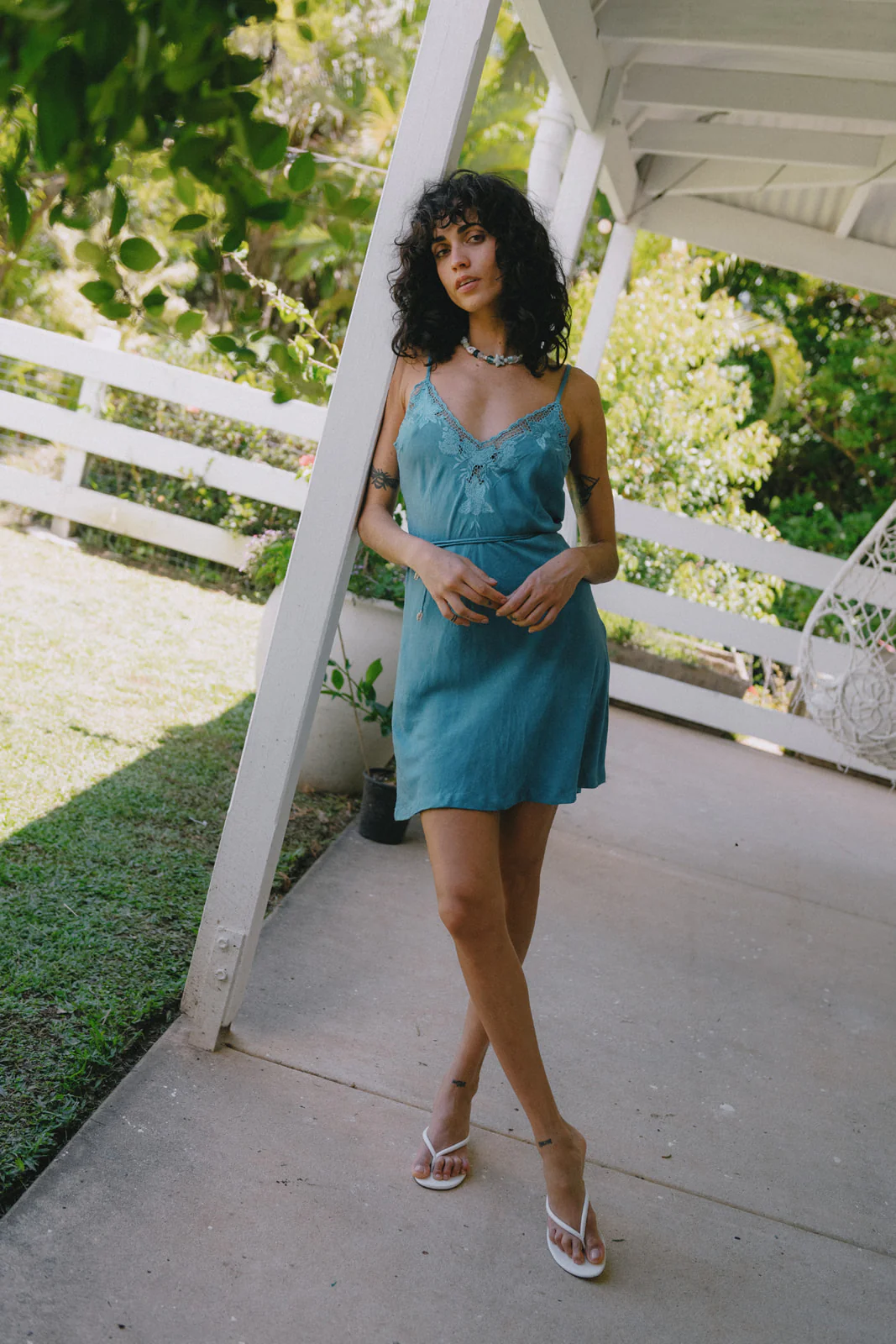 Bella Mini Dress - Teal - Image 5