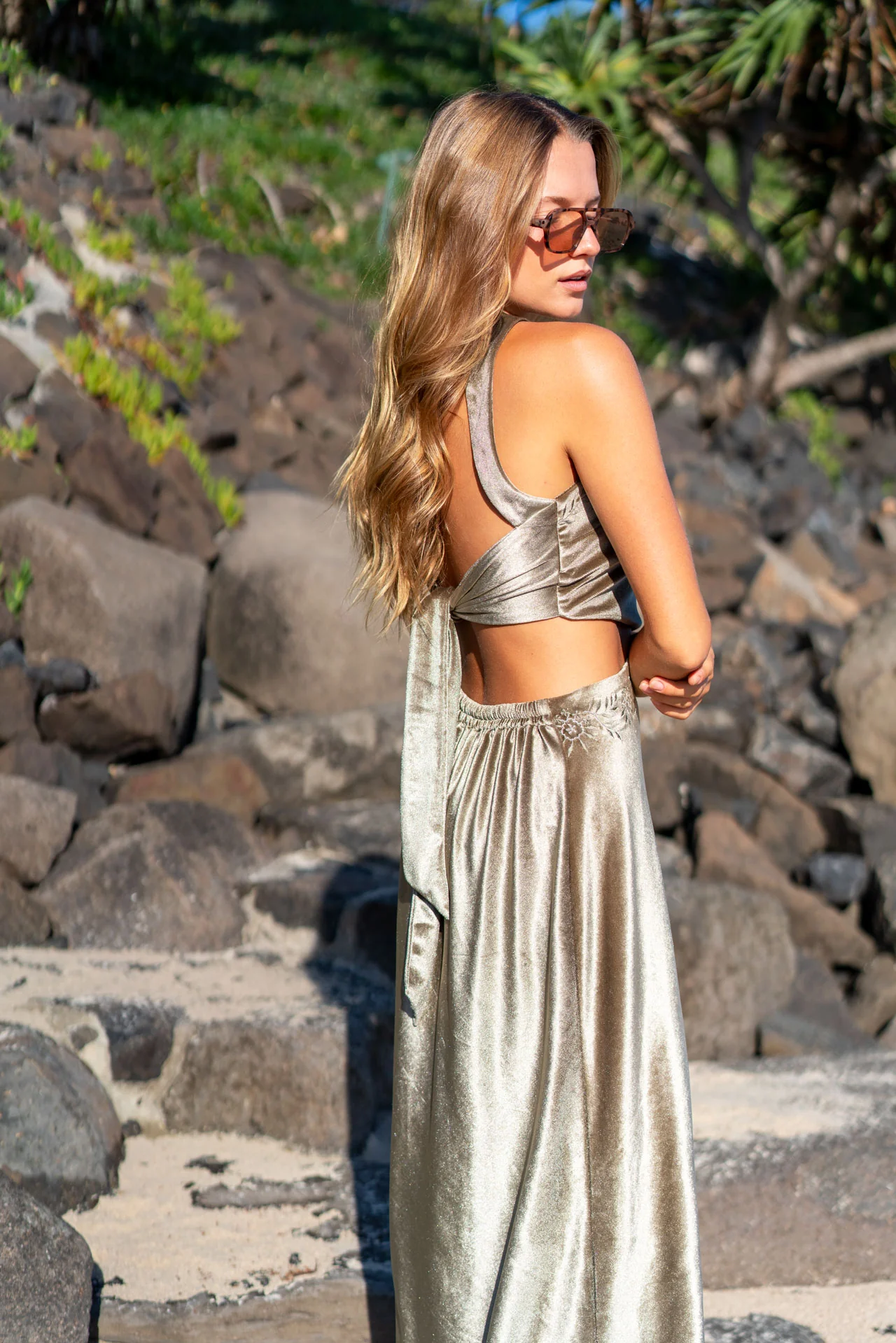 Darcy Halter Top - Khaki - Image 3