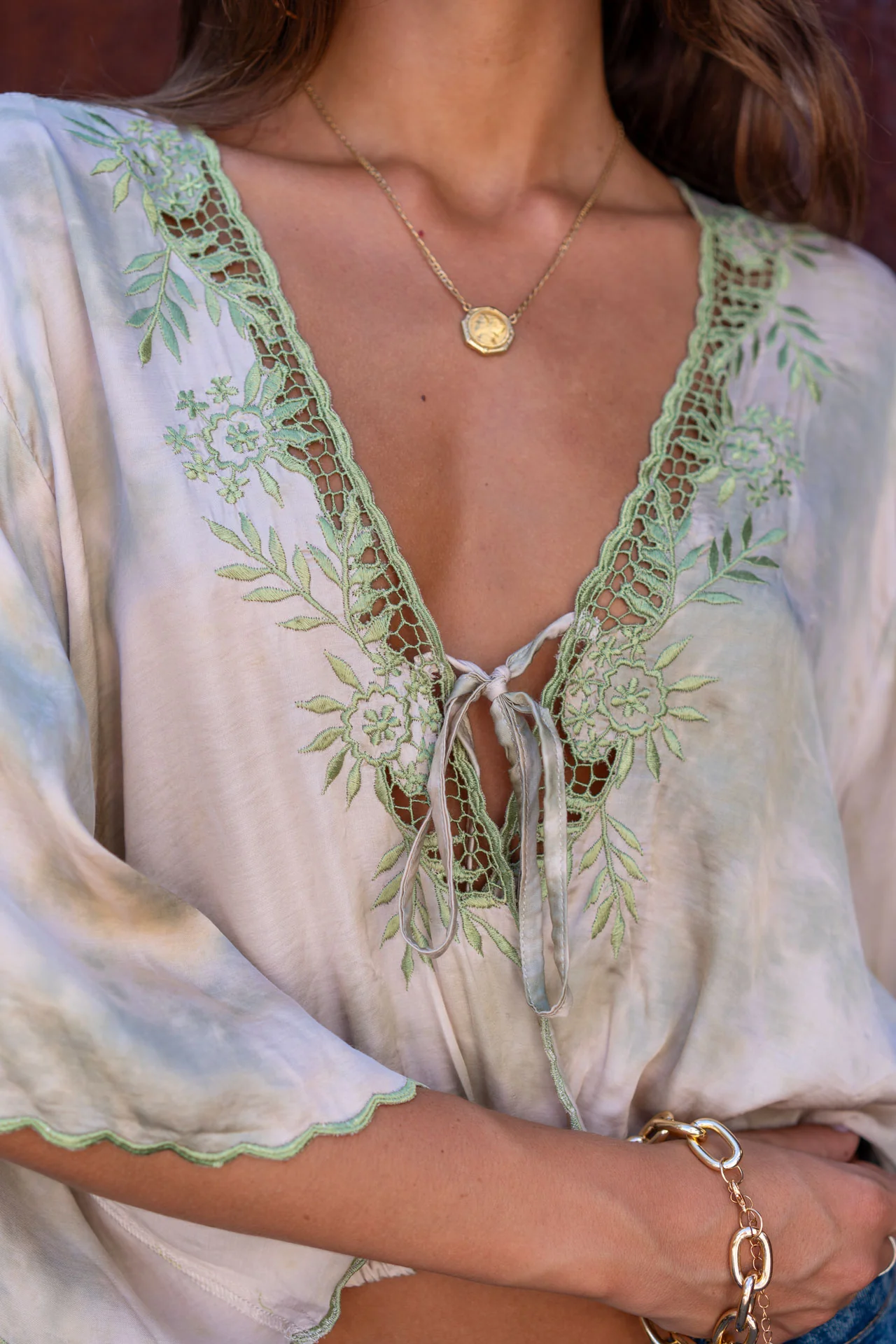 Gypsy Blouse - Sage - Image 4