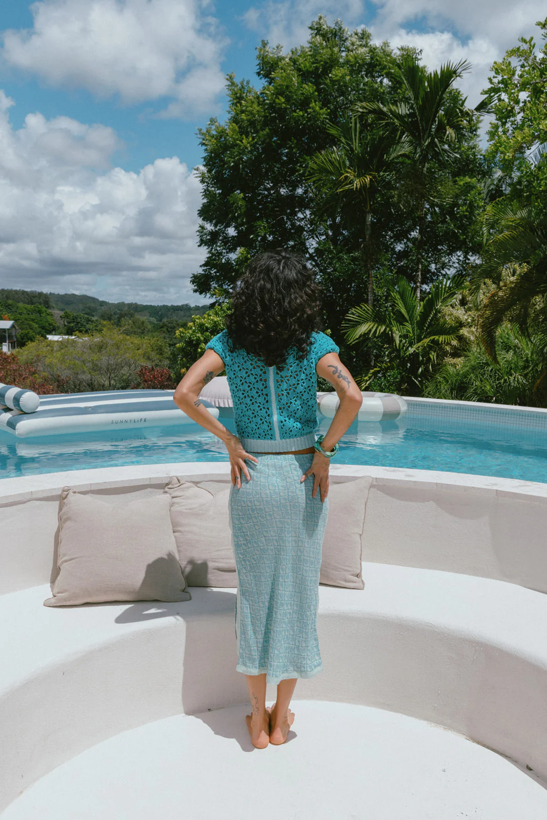 Havana Crochet Top - Blue - Image 5
