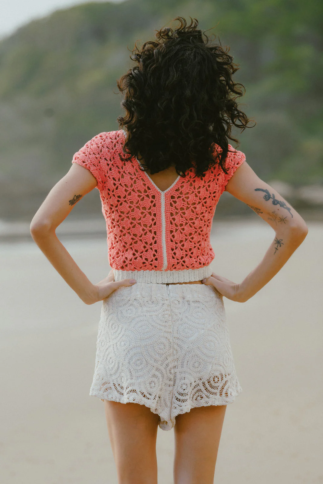 Havana Crochet Top - Coral - Image 4