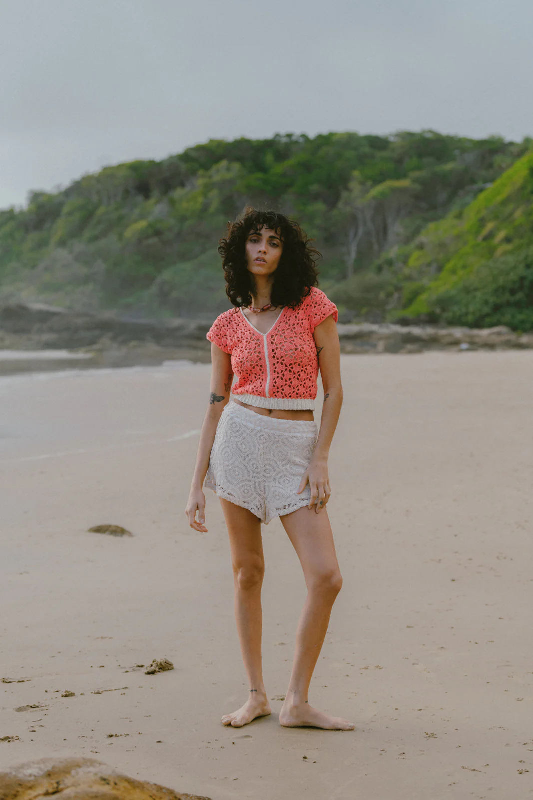 Havana Crochet Top - Coral - Image 5