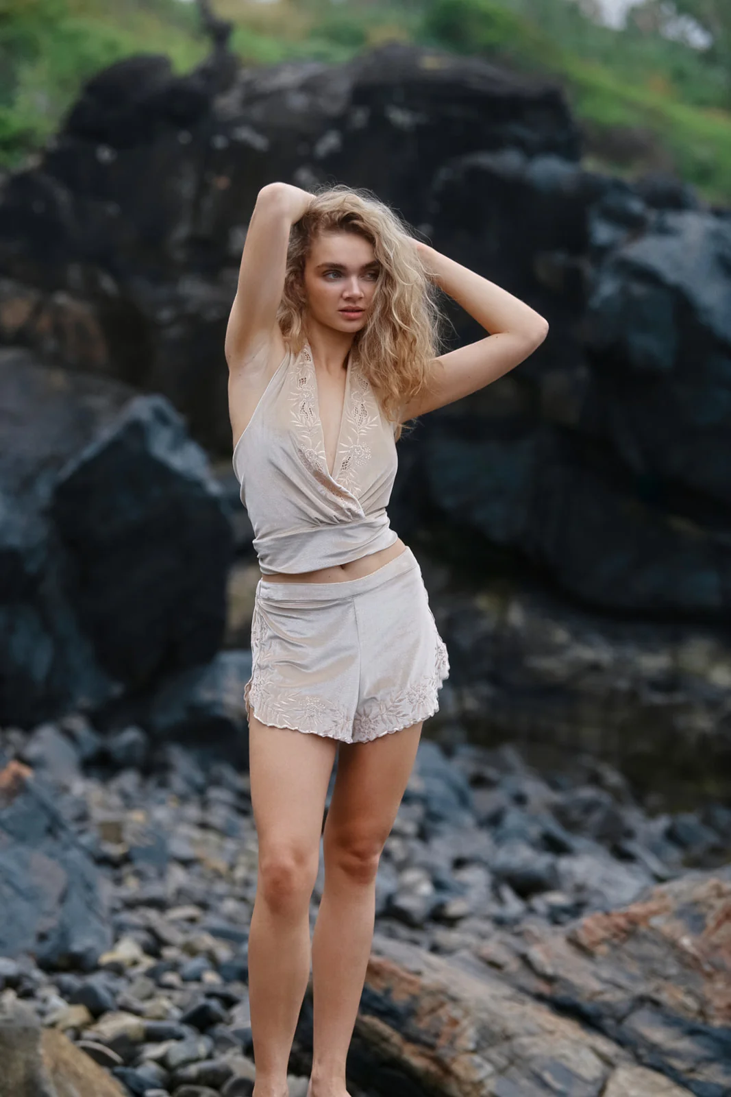 Hendrix Halter Top - Cream - Image 7