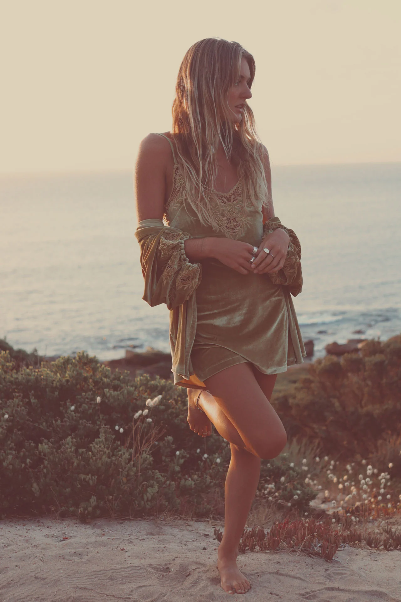 Hendrix Mini Dress - Olive - Image 3