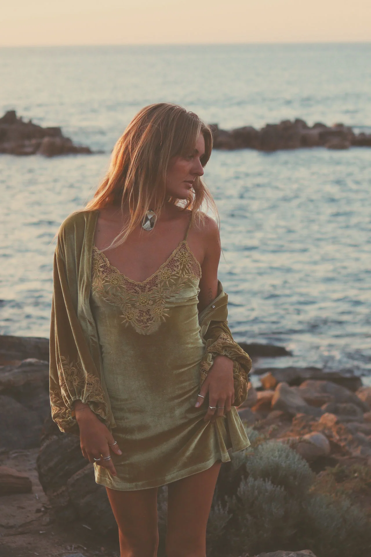 Hendrix Mini Dress - Olive - Image 4