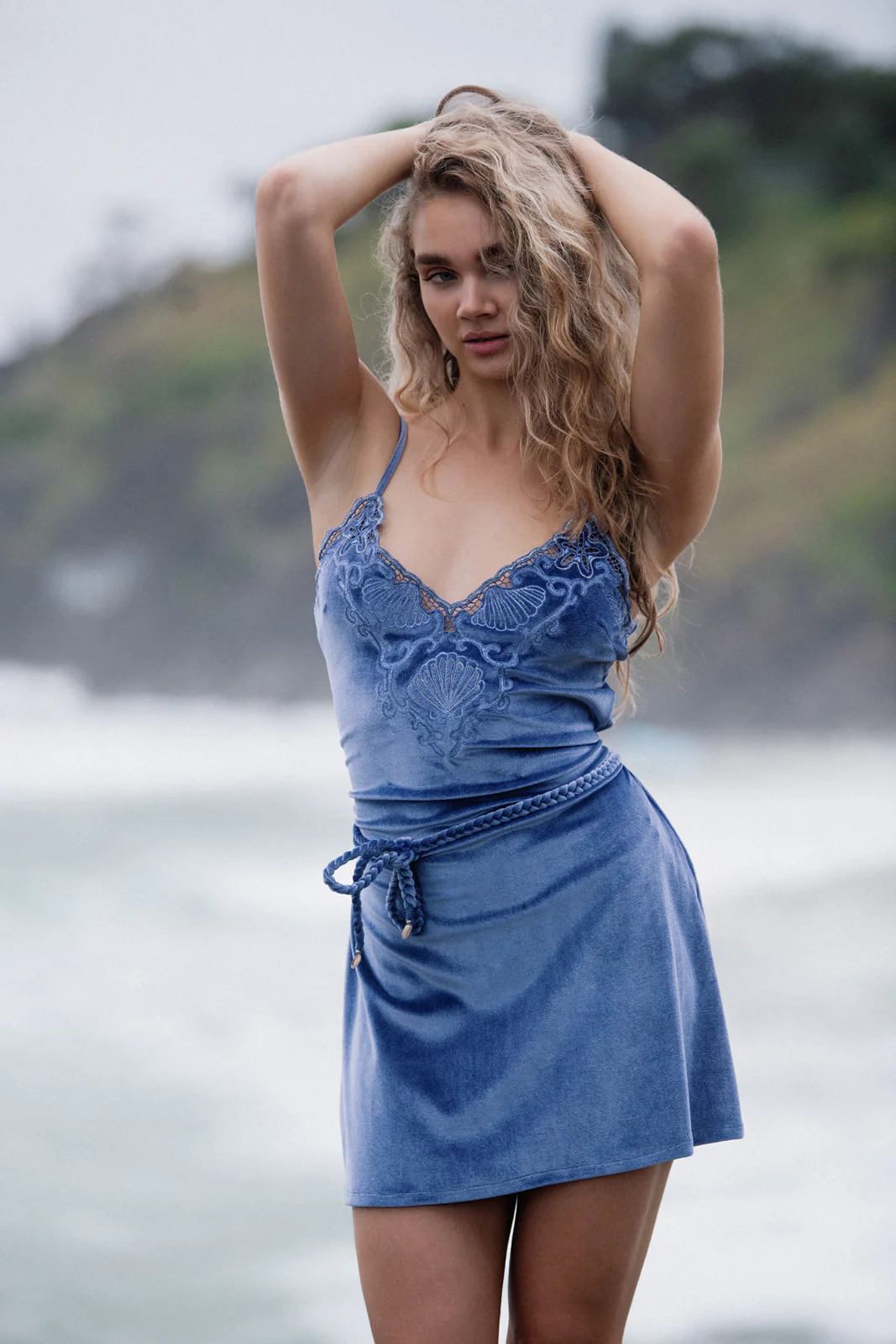 Hendrix Mini Dress - Periwinkle - Image 2
