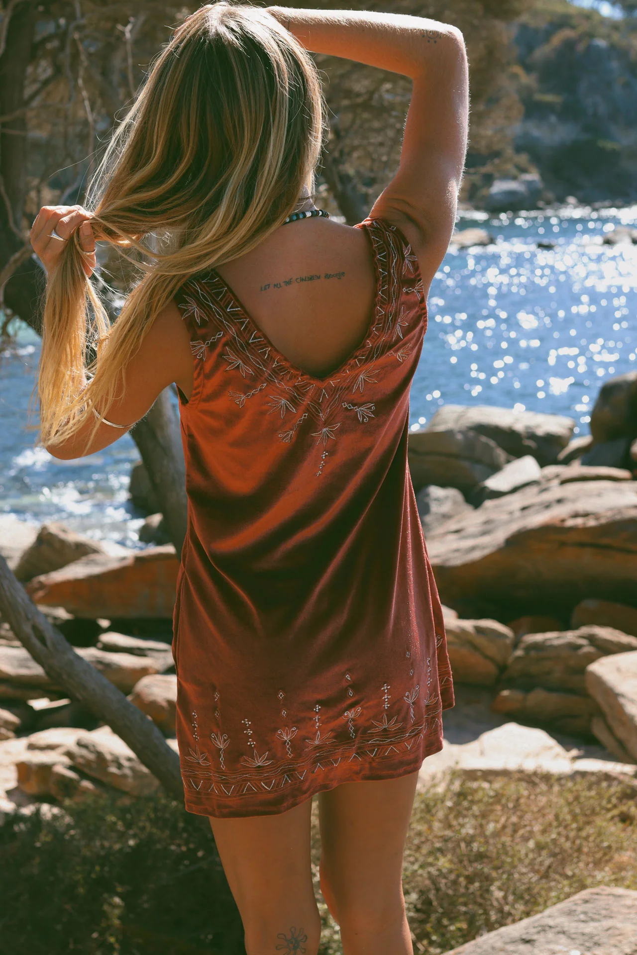 Hendrix Shift Dress - Rust - Image 2