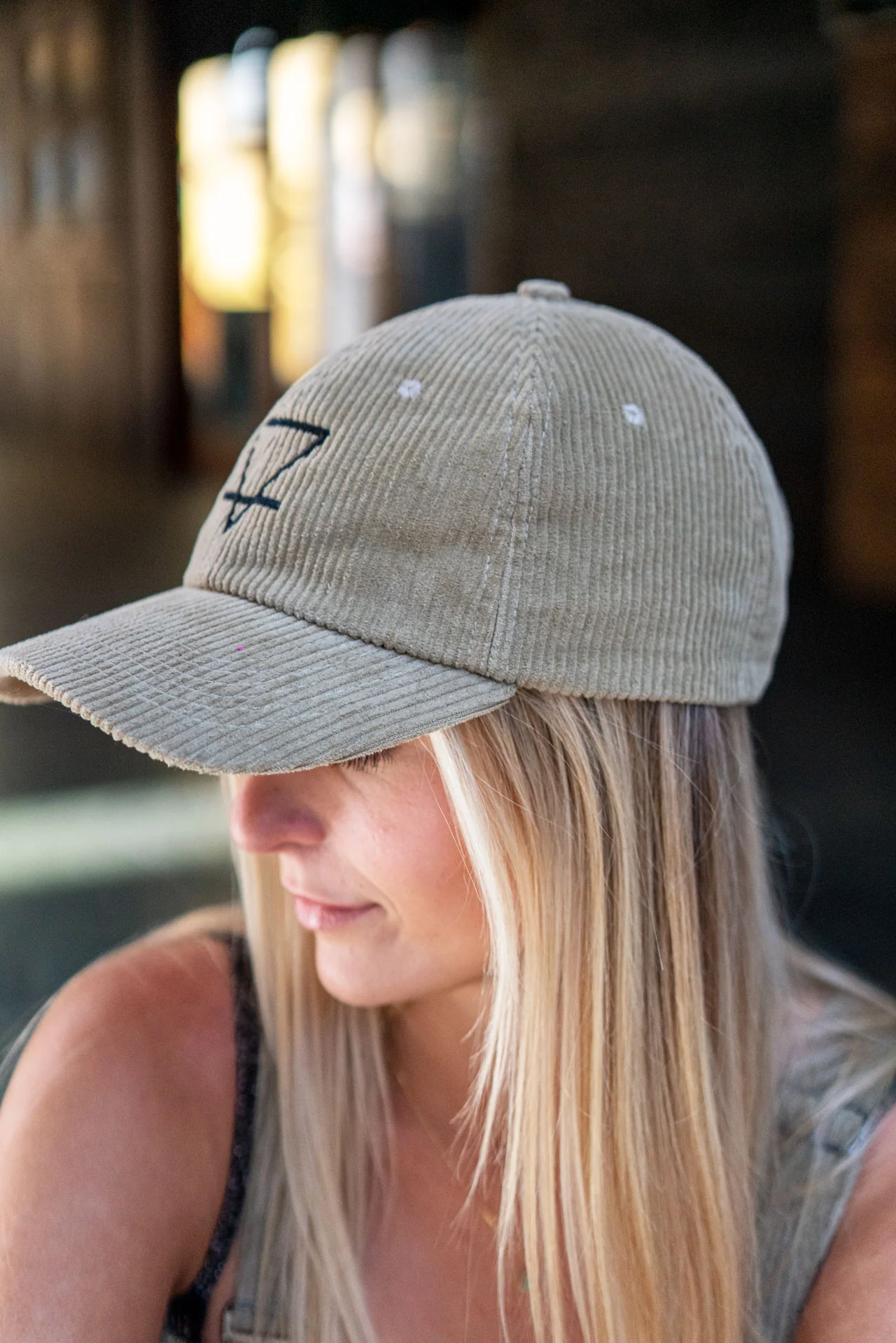 Khaki Cord Cap - Image 5