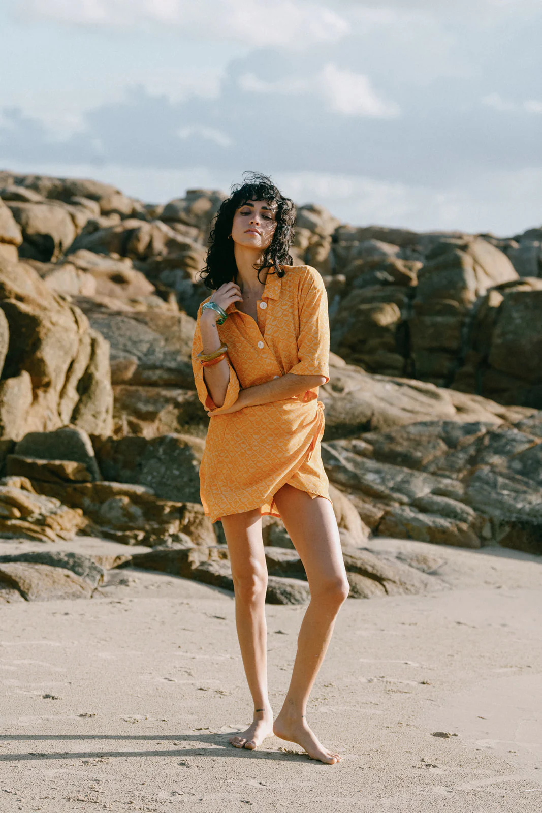 Marigold Wrap Mini Skirt - Image 3