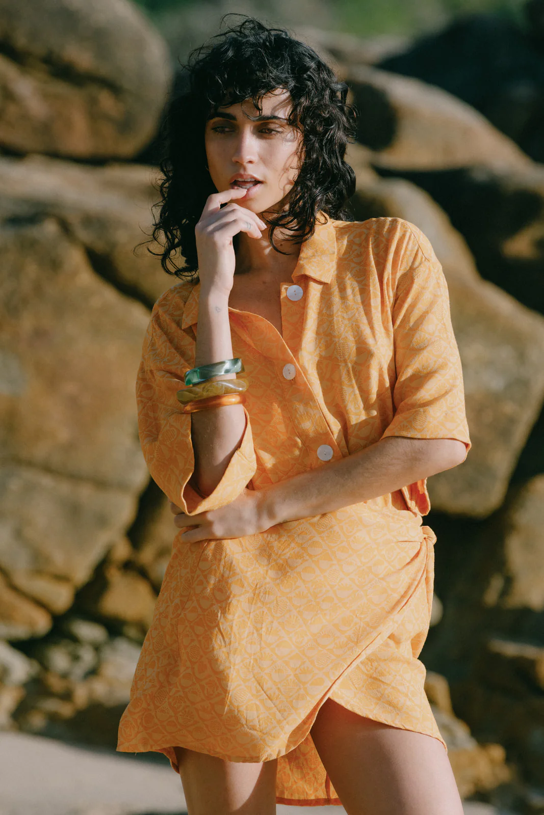 Marigold Wrap Mini Skirt - Image 4
