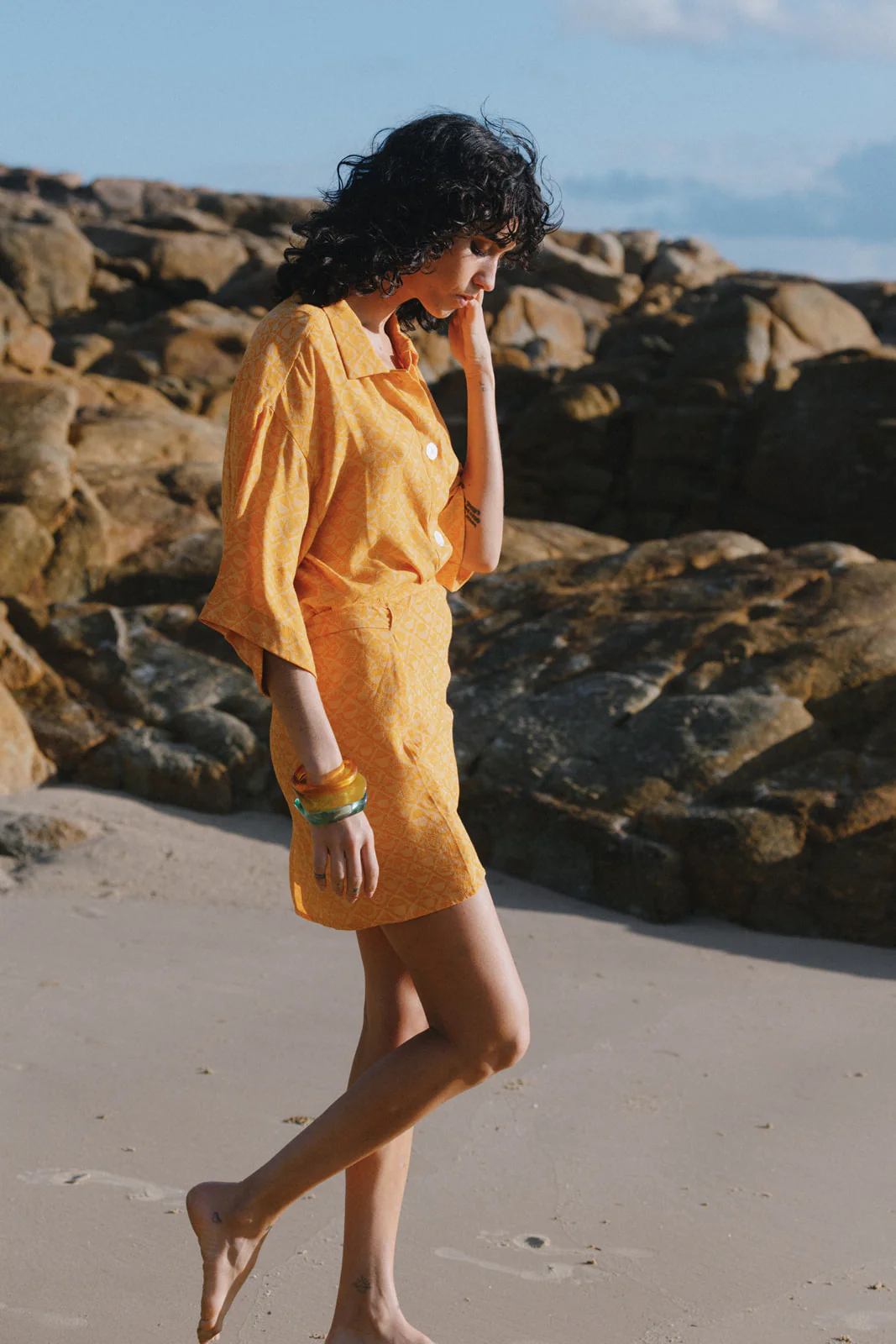 Marigold Wrap Mini Skirt - Image 5