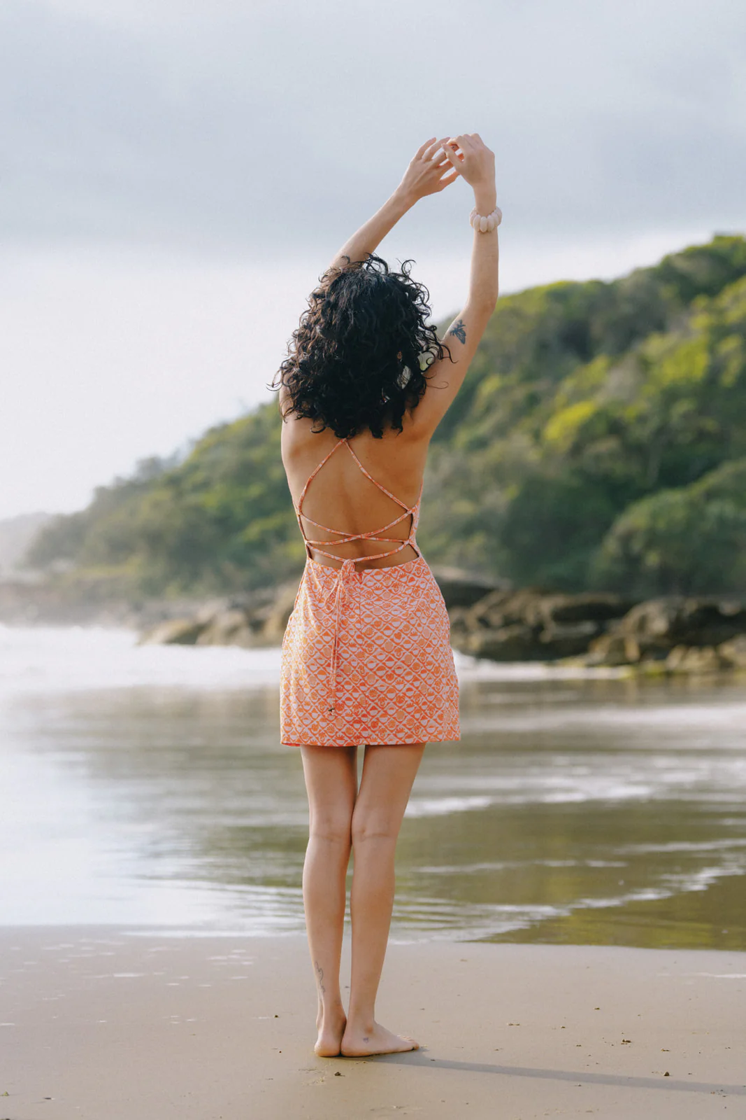 Quinn Mini Dress - Coral - Image 2