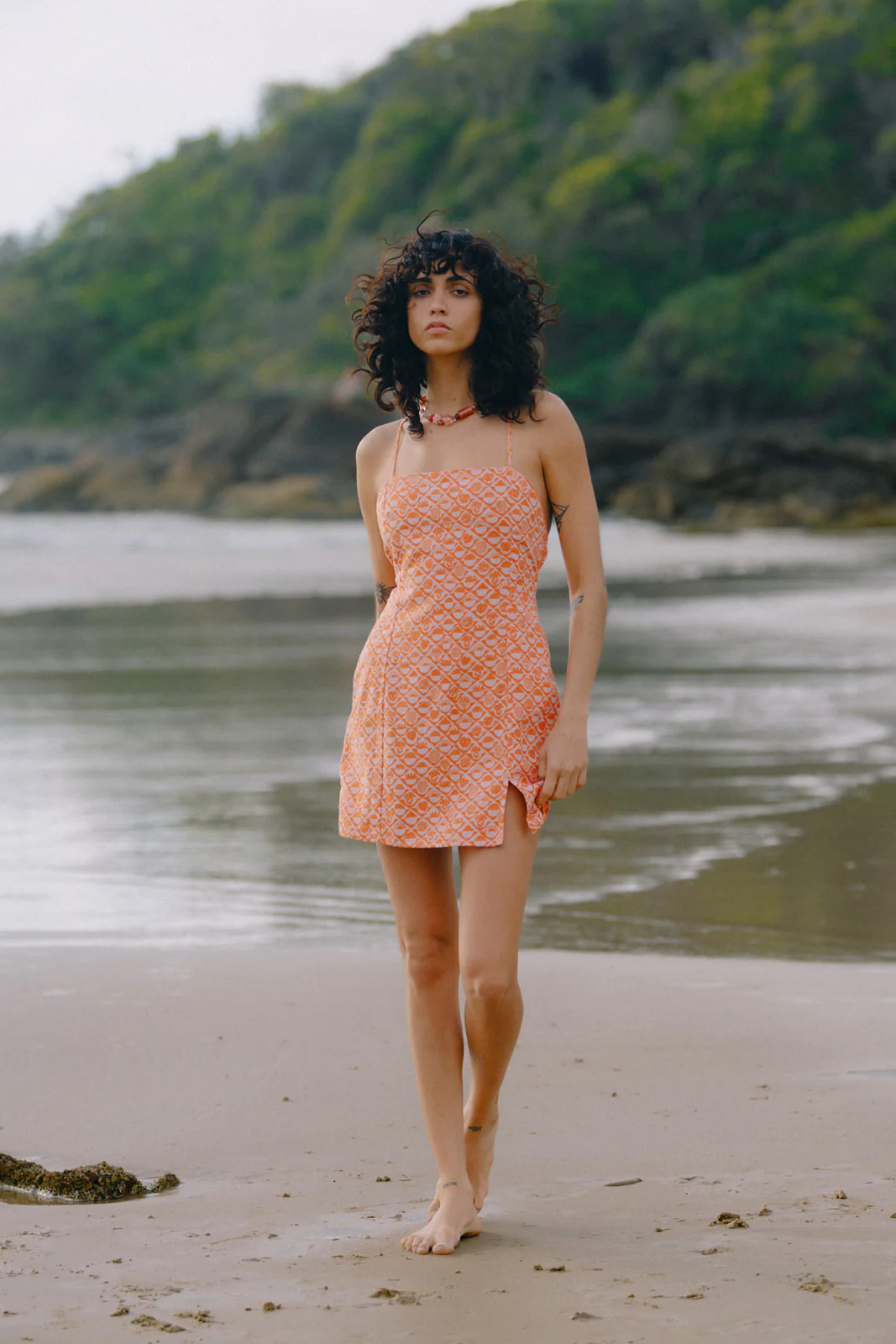 Quinn Mini Dress - Coral - Image 3
