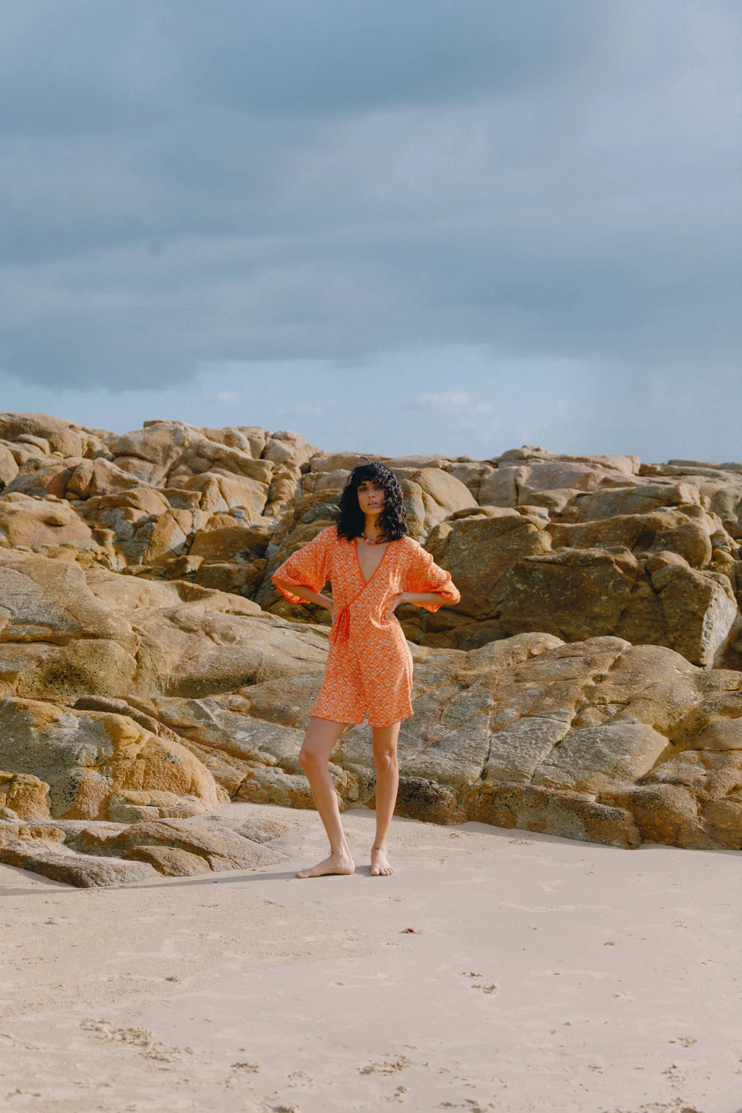 Solara Wrap Dress - Coral - Image 3