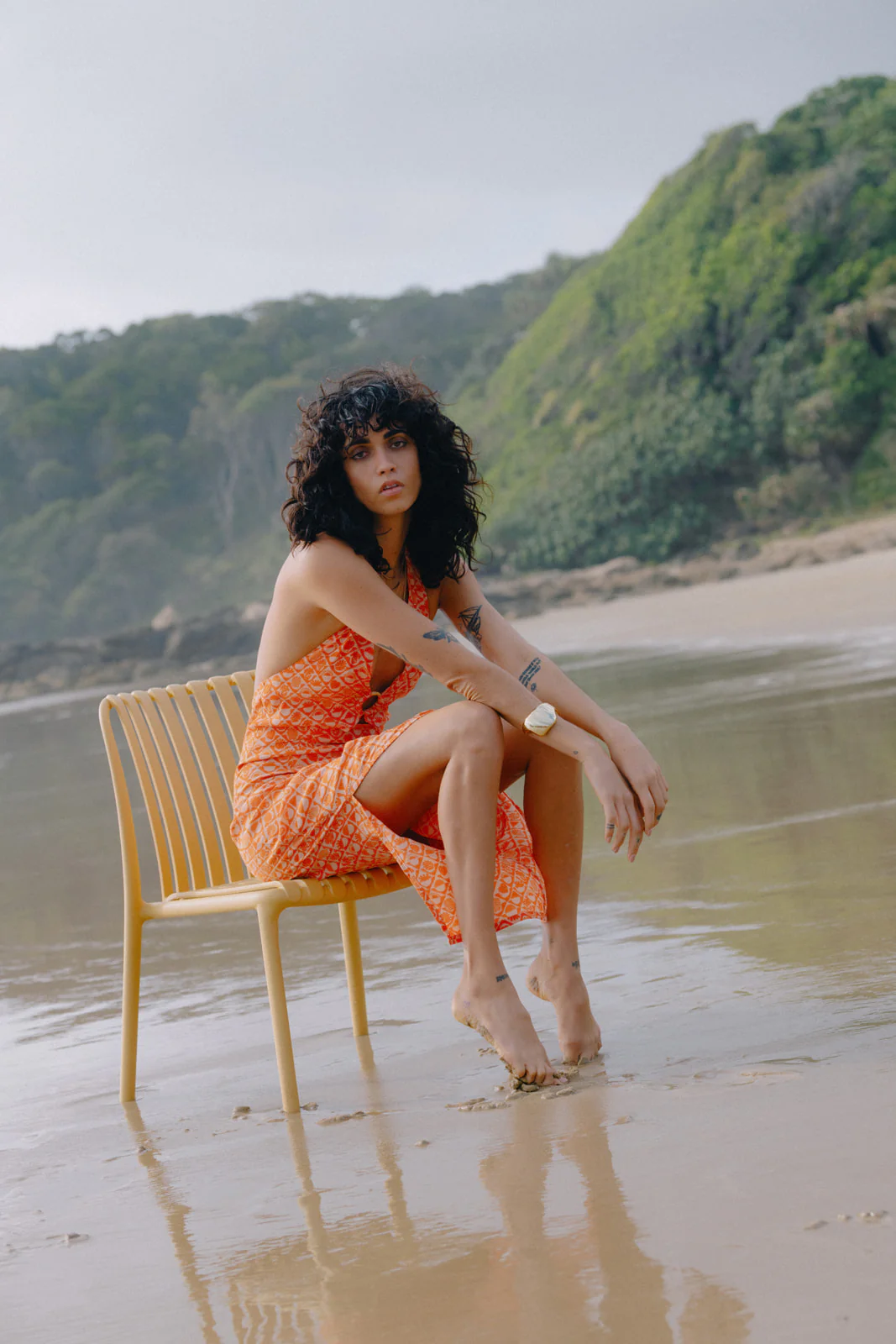 Veda Midi Dress - Coral - Image 4