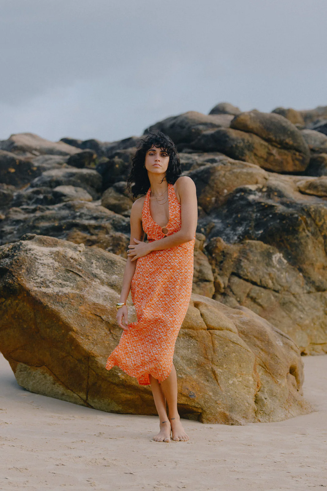 Veda Midi Dress - Coral - Image 5