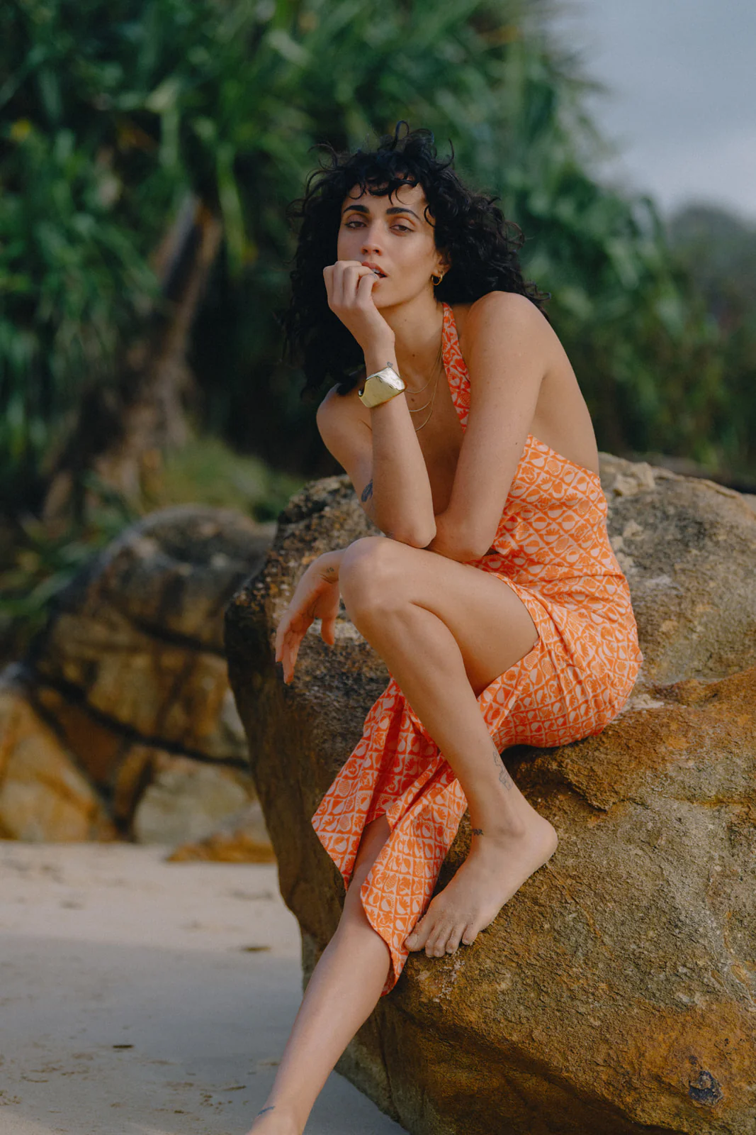 Veda Midi Dress - Coral - Image 6