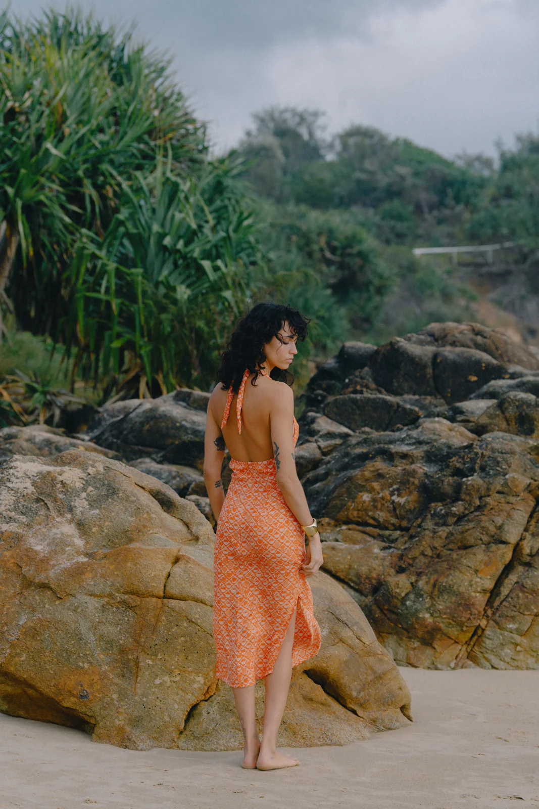 Veda Midi Dress - Coral - Image 8